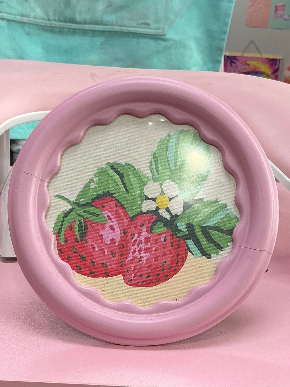 Strawberries Paint-by-Number Framed Mini by Artist's Loft® Completed 6x6